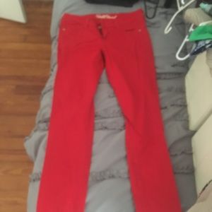 old navy sweetheart jeans in red worn once